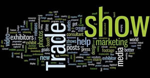 Infographic of words related to tradeshow