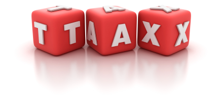 2 cubes that spell the word TAX