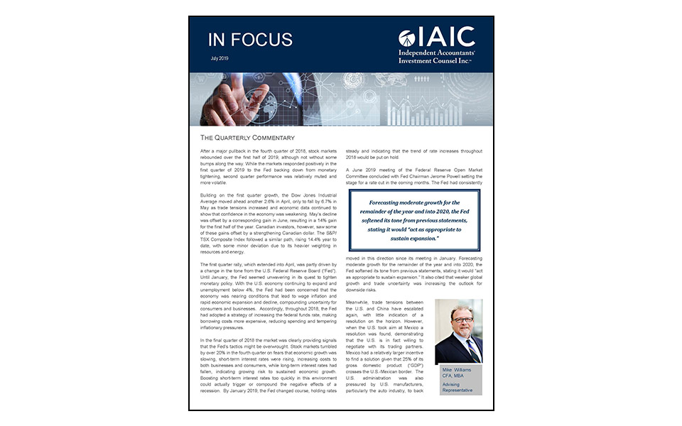 In Focus July 2019 Newsletter