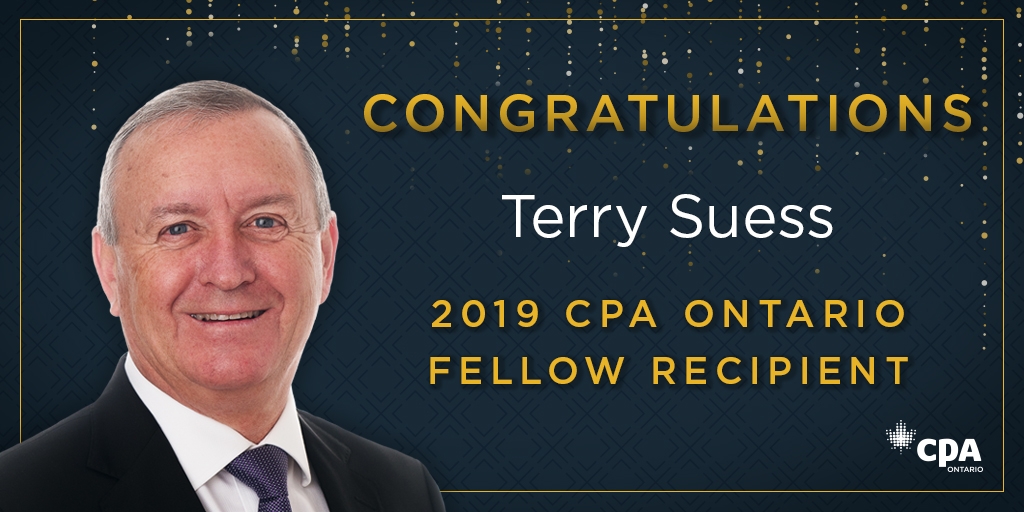 Terry Suess FCPA Congratulatory image